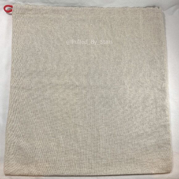 VALENTINO GARAVANI Beige Drawstring Dust Bag with Red Label 12" W x 12.5" L NWOT - Picture 8 of 9